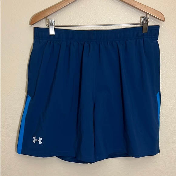 Under Armour Blue Running Athletic Shorts - Picture 1 of 10